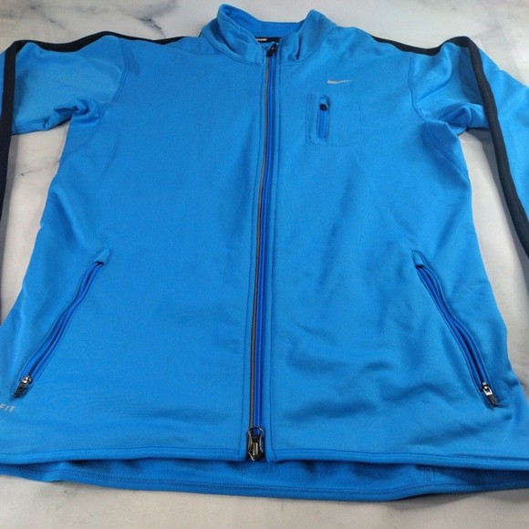 NIKE Running Womens Sz Small Blue Full Zip Jacket - Picture 2 of 9